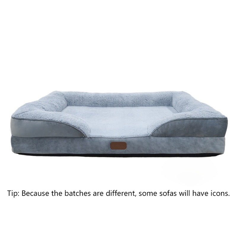 Luxury orthopedic pet bed with waterproof comfort and plush textured fabric for large dogs and cats