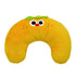 U-shaped yellow cat pillow with plush texture and whimsical face detail for cozy pet comfort