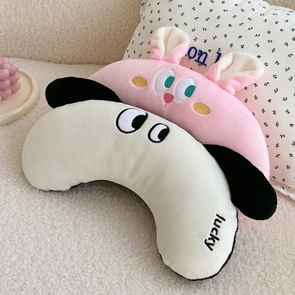 Cozy U-shape cat pillow with playful animal design, soft texture, and durable luxury pet furniture quality.